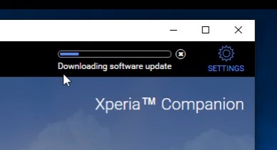 sony xperia update download status